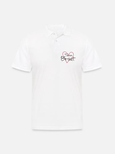 Team Braut Herz Party - Männer Poloshirt - Weiß