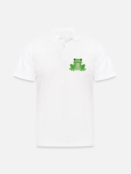 Frosch - Männer Poloshirt - Weiß