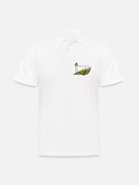Egmond aan Zee - Männer Poloshirt - Weiß