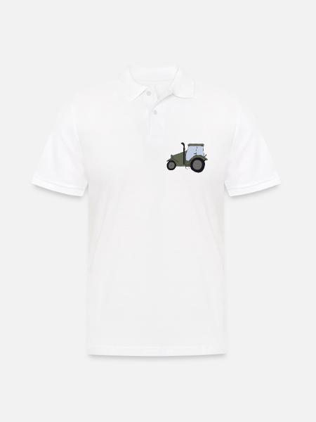 traktor oldtimer - Männer Poloshirt - Weiß
