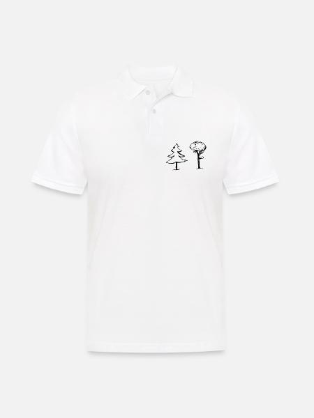 Bäume - Männer Poloshirt - Weiß