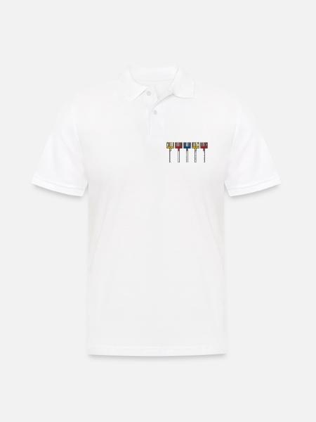 Rechenzentrum Design Gartengeräte Rechen Leiter - Männer Poloshirt - Weiß