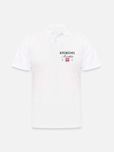Kitzbühel Tirol Koordinaten Reise Souvenir - Männer Poloshirt - Weiß