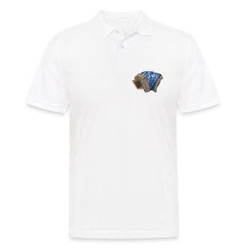 Steirische Harmonika - Bayern | ZiachON! - Männer Poloshirt - Weiß - Vorne - Kai (181cm)