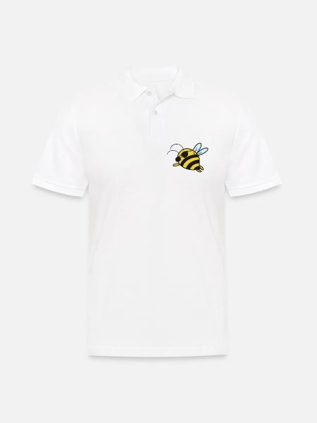 Biene Bienen - Männer Poloshirt - Weiß