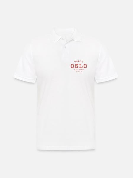 Oslo Tigerstaden Emblem 872AD - Männer Poloshirt - Weiß