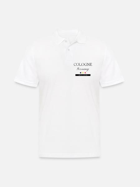 Köln Deutschland Souvenir – Reise minimalistisch - Männer Poloshirt - Weiß