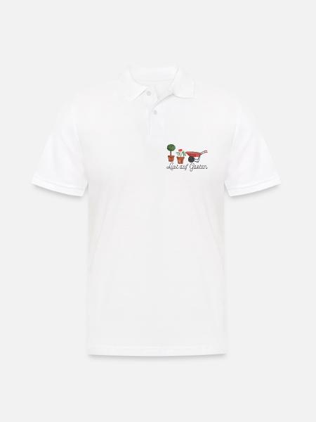 Lust auf Garten - Männer Poloshirt - Weiß