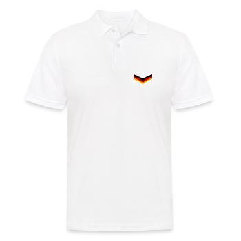 Flaggen V Kante SchwarzRotGold - Männer Poloshirt - Weiß - Vorne - Kai (181cm)