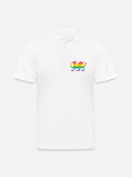 Pride Month LGBTQ - LGBTQ Walisischer Drache - Männer Poloshirt - Weiß
