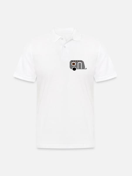 Wohnwagen - Männer Poloshirt - Weiß