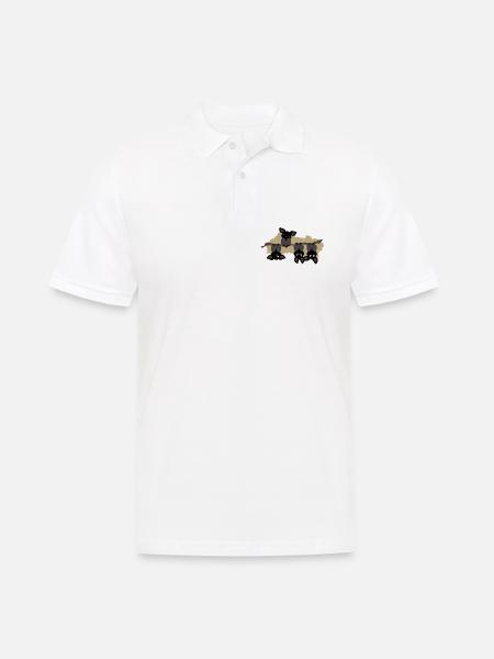 Fledermaus andersrum - Männer Poloshirt - Weiß