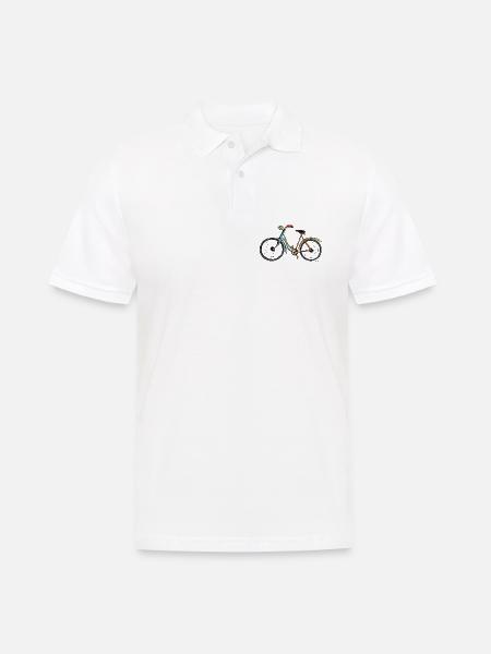 Schönes Fahrrad - Fahrräder - Gefährt - Rad - Männer Poloshirt - Weiß
