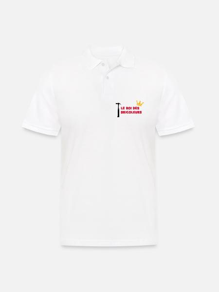 Der König der Heimwerker - Männer Poloshirt - Weiß
