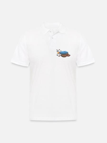 Raketen Hund - Männer Poloshirt - Weiß