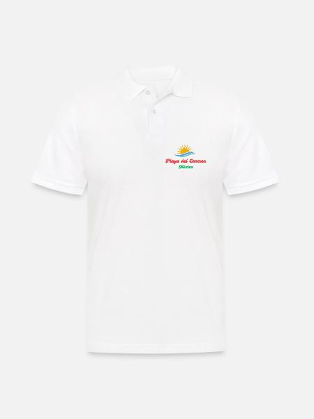 Playa del Carmen Mexiko Sonne Wasser Design - Männer Poloshirt - Weiß