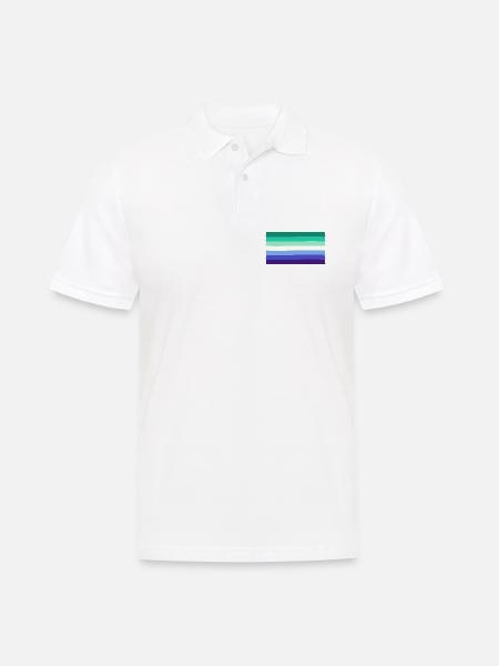 Schwulen Pride Flagge - Männer Poloshirt - Weiß