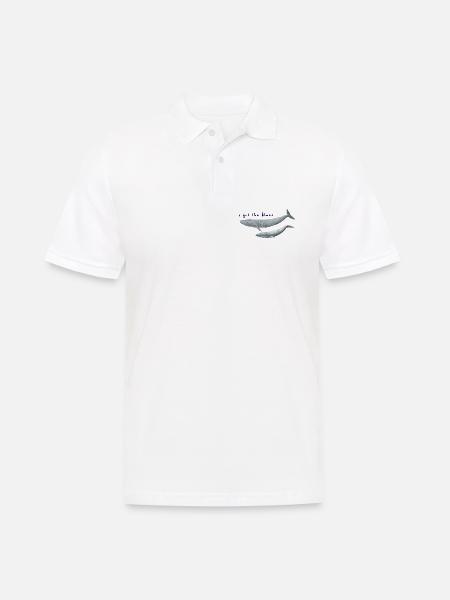 Ich habe den Blues Wale - Wale. baleines - Männer Poloshirt - Weiß
