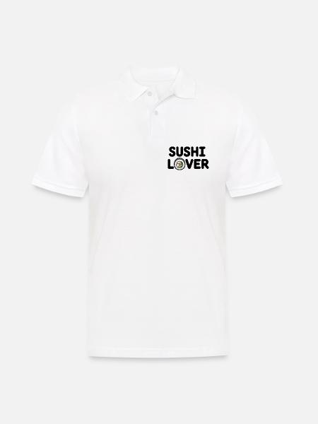 Sushi-Liebhaber - Männer Poloshirt - Weiß