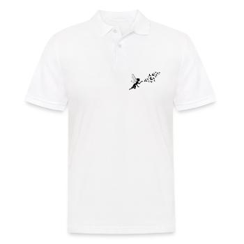 Schmetterlingdesign Pusteblumen Wiese Herzen Feen - Männer Poloshirt - Weiß - Vorne - Kai (181cm)
