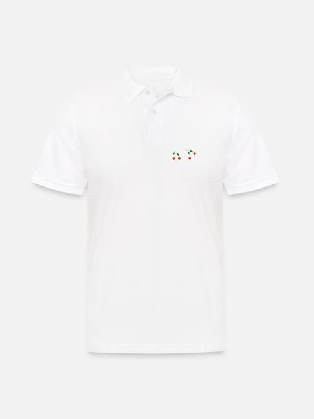 kirschen - Männer Poloshirt - Weiß