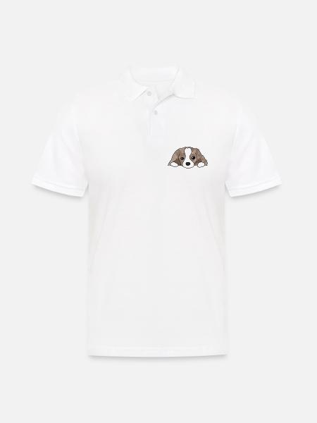 Hund - Männer Poloshirt - Weiß