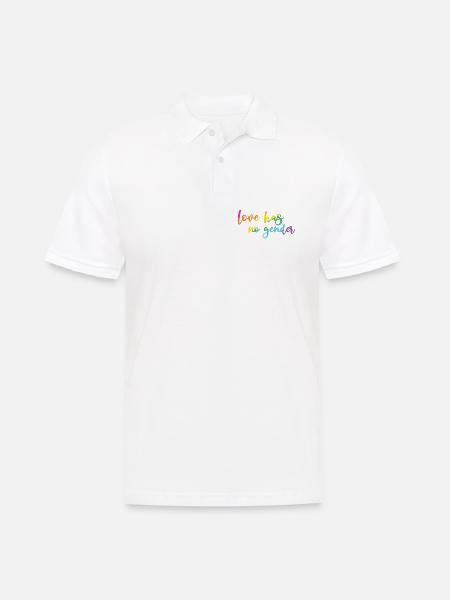 Pride Month - Liebe hat kein Geschlecht - Männer Poloshirt - Weiß