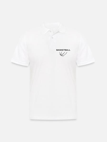 Basketball - Männer Poloshirt - Weiß