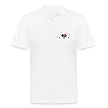 Südafrika Herzform - Männer Poloshirt - Weiß - Vorne - Kai (181cm)