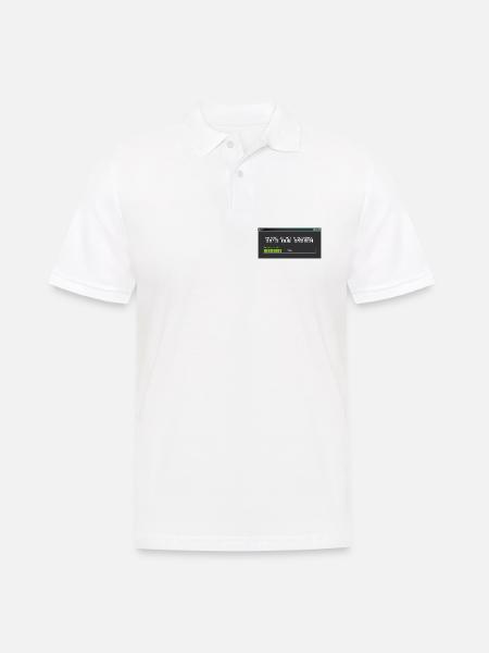 Nature Is Our System - Eco Pixel Art - Männer Poloshirt - Weiß