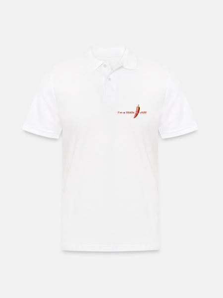 i m a little chili - Männer Poloshirt - Weiß