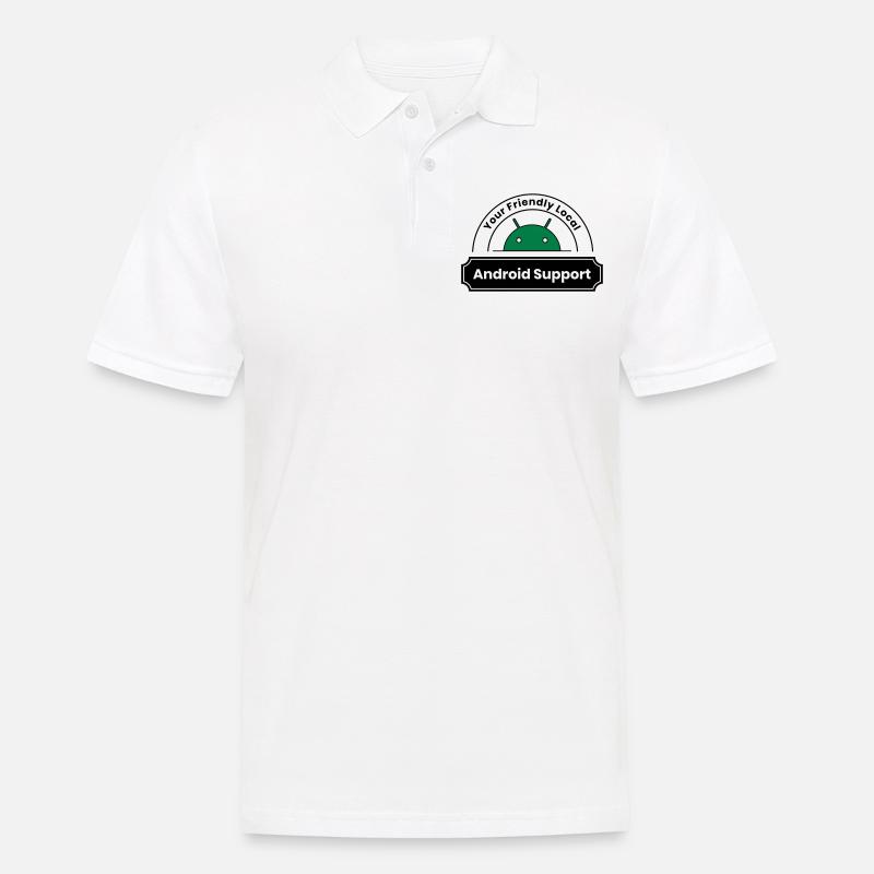 Android-Unterstützer - Männer Poloshirt - Weiß