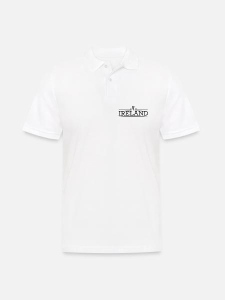 Ireland - Irland - Ire - irisch - Harfe - Männer Poloshirt - Weiß