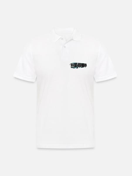 Bus, Schulbus, Busfahrer - Männer Poloshirt - Weiß