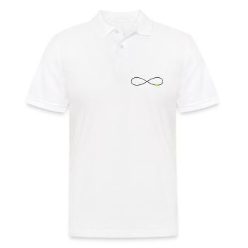 Unendlichkeitszeichen Glück Kleeblatt  - Männer Poloshirt - Weiß - Vorne - Kai (181cm)