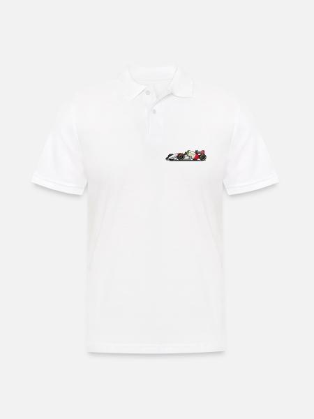 Rennauto, Rennwagen, Racing, Auto, Sportwagen - Männer Poloshirt - Weiß