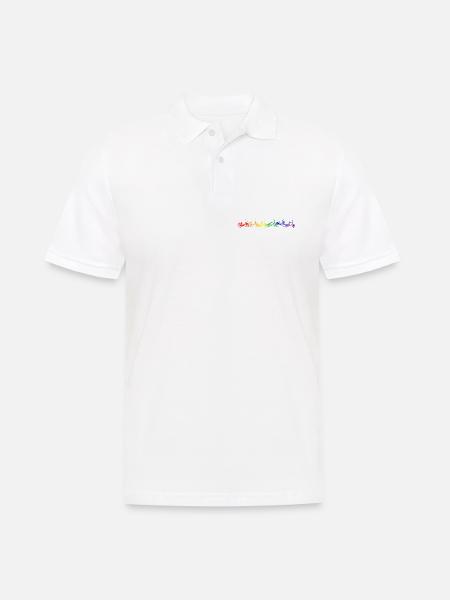 Das Leben ist bunt. - Männer Poloshirt - Weiß