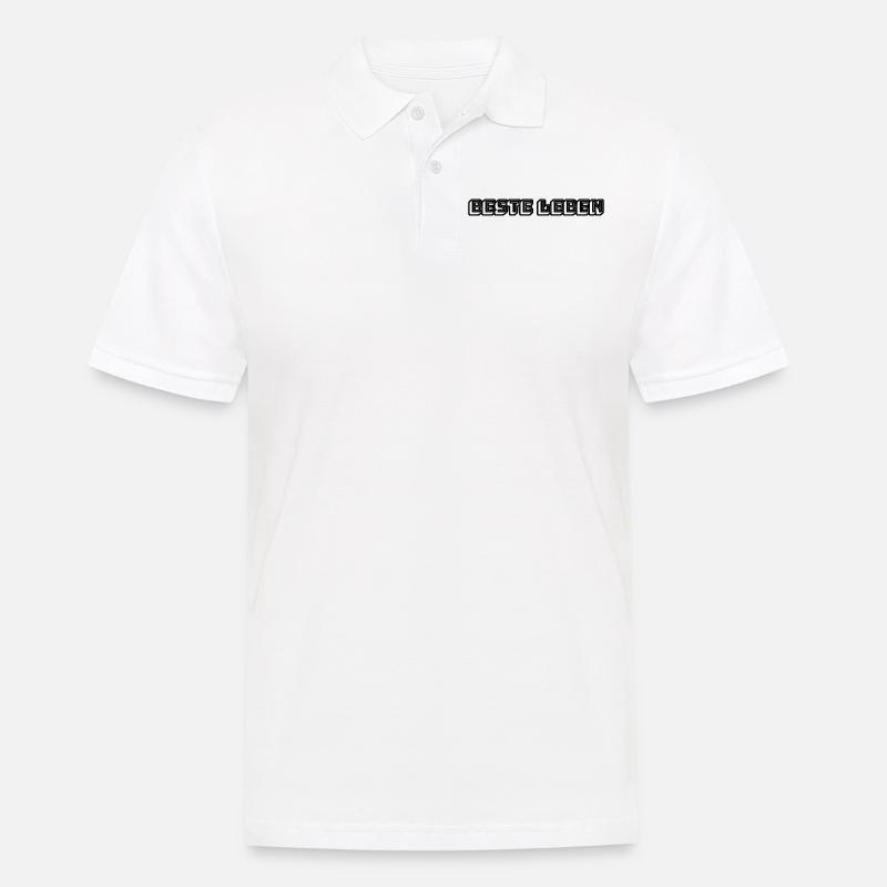 BESTE LEBEN - Männer Poloshirt - Weiß