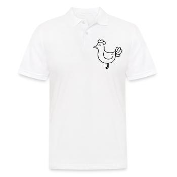 Huhn Comic Tier - Männer Poloshirt - Weiß - Vorne - Kai (181cm)