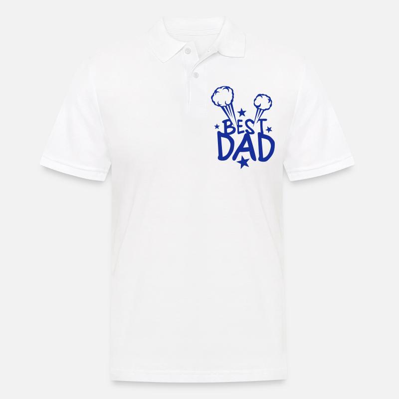 beste Papa Explosion 802 - Männer Poloshirt - Weiß