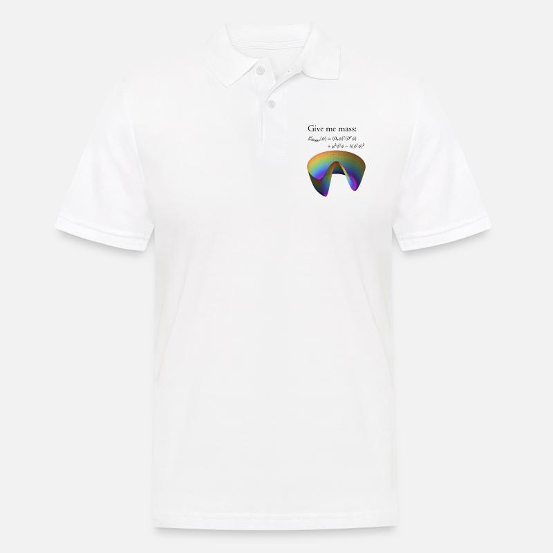 Give mass - Higgs Lagrange Dichte - Männer Poloshirt - Weiß