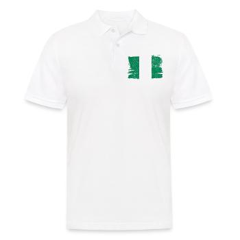 Nigeria Flag Flag Peace Vintage - Men's Polo Shirt - white - Front - Kai (181cm)