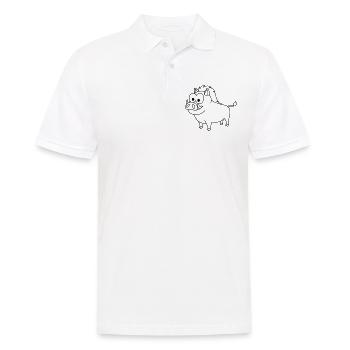 Wild Boar Comic Animal - Men's Polo Shirt - white - Front - Kai (181cm)