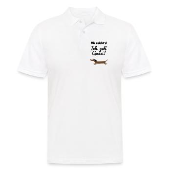 Mir reicht's - Ich geh Gassi - Männer Poloshirt - Weiß - Vorne - Kai (181cm)