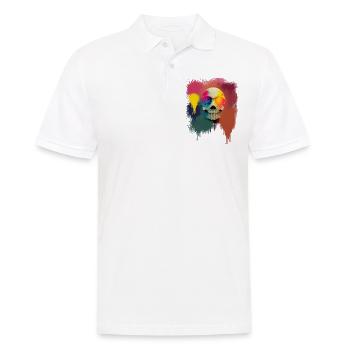 rainbow skull - Polo Homme - blanc - Devant - Kai (181cm)