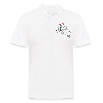 Chihuahuas doux Amour Chihuahua - Polo Homme - blanc - Devant - Kai (181cm)