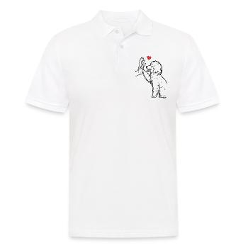 Poodle Doux caniche Amour caniche - Polo Homme - blanc - Devant - Kai (181cm)
