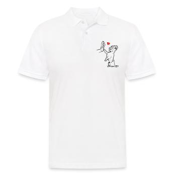Yorkshire Terrier Mignon Yorkshire Terrier - Polo Homme - blanc - Devant - Kai (181cm)
