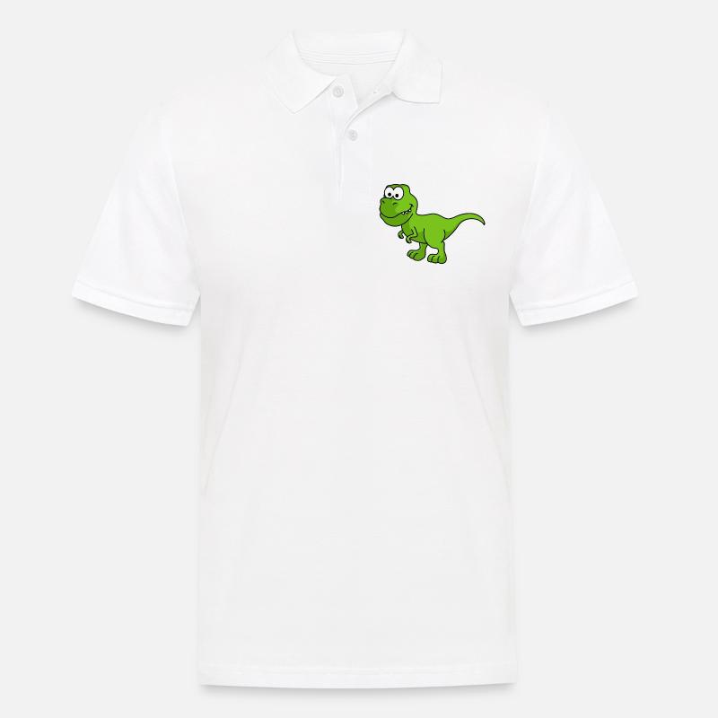 Dinosaur T-Rex Comic - Men's Polo Shirt - white