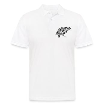 Geier Tribal Tattoo - Männer Poloshirt - Weiß - Vorne - Kai (181cm)